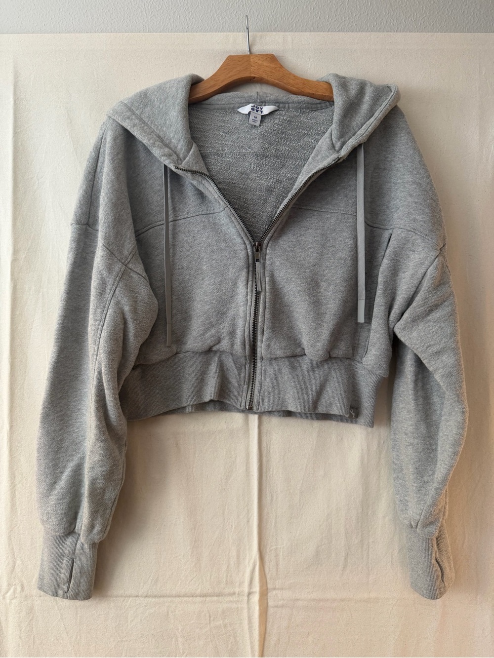 3/$20 JoyLab Gray Cropped Zip Hoodie